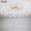 Modern chrome metal led chandelier starburst living room light by Decorbites