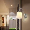 GobekUsa Modern Trumpet Wall Light Fixture - Milky Glass Sconce in Chrome for Stairway