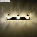 GobekUsa Modern Mushroom Vanity Mirror Light - Clear Crystal 3-Light Bathroom Wall Lamp in Silver with Curved Arm - Warm/White Light
