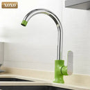 GobekUsa Brass Single Handle Kitchen Faucet Mixer Tap with 360° Rotation