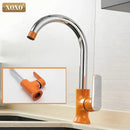 GobekUsa Brass Single Handle Kitchen Faucet Mixer Tap with 360° Rotation