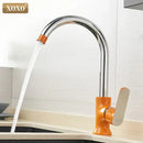 GobekUsa Brass Single Handle Kitchen Faucet Mixer Tap with 360° Rotation