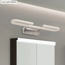 GobekUsa Modern LED Acrylic Vanity Light Fixture in White - Paper Clip Shaped Wall Sconce Lamp for Bathroom