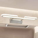 GobekUsa Modern LED Acrylic Vanity Light Fixture in White - Paper Clip Shaped Wall Sconce Lamp for Bathroom