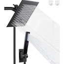 GobekUsa Black Full Shower System Set with Rain Pressure Spray Head and Faucet Panel