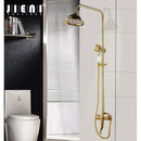 GobekUsa Gold Plated Brass Shower Faucet Set with Hand Spray