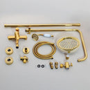 GobekUsa Gold Plated Brass Shower Faucet Set with Hand Spray