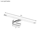 GobekUsa LED Bathroom Vanity Lighting - 19"/23" W, Rectangle Acrylic Shade Sconce Wall Light, Nickel Finish, Warm/White Light