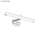 GobekUsa LED Bathroom Vanity Lighting - 19"/23" W, Rectangle Acrylic Shade Sconce Wall Light, Nickel Finish, Warm/White Light
