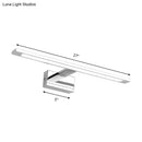 GobekUsa LED Bathroom Vanity Lighting - 19"/23" W, Rectangle Acrylic Shade Sconce Wall Light, Nickel Finish, Warm/White Light