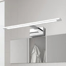 GobekUsa LED Bathroom Vanity Lighting - 19"/23" W, Rectangle Acrylic Shade Sconce Wall Light, Nickel Finish, Warm/White Light