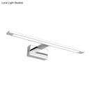 GobekUsa LED Bathroom Vanity Lighting - 19"/23" W, Rectangle Acrylic Shade Sconce Wall Light, Nickel Finish, Warm/White Light
