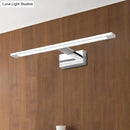 GobekUsa LED Bathroom Vanity Lighting - 19"/23" W, Rectangle Acrylic Shade Sconce Wall Light, Nickel Finish, Warm/White Light