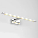 GobekUsa LED Bathroom Vanity Lighting - 19"/23" W, Rectangle Acrylic Shade Sconce Wall Light, Nickel Finish, Warm/White Light
