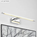 GobekUsa LED Bathroom Vanity Lighting - 19"/23" W, Rectangle Acrylic Shade Sconce Wall Light, Nickel Finish, Warm/White Light