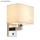 GobekUsa Modern LED Rectangle Wall Sconce in Chrome for Bedroom Lighting