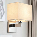 GobekUsa Modern LED Rectangle Wall Sconce in Chrome for Bedroom Lighting