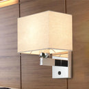 GobekUsa Modern LED Rectangle Wall Sconce in Chrome for Bedroom Lighting
