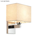 GobekUsa Modern LED Rectangle Wall Sconce in Chrome for Bedroom Lighting
