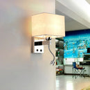 GobekUsa Modern LED Rectangle Wall Sconce in Chrome for Bedroom Lighting