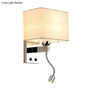 GobekUsa Modern LED Rectangle Wall Sconce in Chrome for Bedroom Lighting