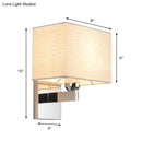 GobekUsa Modern LED Rectangle Wall Sconce in Chrome for Bedroom Lighting