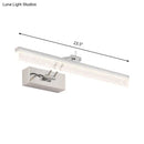 GobekUsa Modern LED Bathroom Wall Vanity Light with Rectangle Acrylic Shade and Warm/White Light