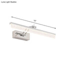 GobekUsa Modern LED Bathroom Wall Vanity Light with Rectangle Acrylic Shade and Warm/White Light