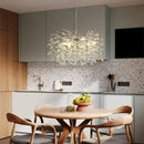 GobekUsa Crystal Branch Chandelier for Dining, Living, Bedroom - Chrome - Round Design