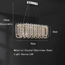 GobekUsa Crystal Pendant Ceiling Lamp LED Luxury Hanging Light