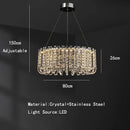 GobekUsa Crystal Pendant Ceiling Lamp LED Luxury Hanging Light