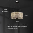 GobekUsa Crystal Pendant Ceiling Lamp LED Luxury Hanging Light