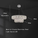 GobekUsa Crystal Pendant Ceiling Lamp LED Luxury Hanging Light
