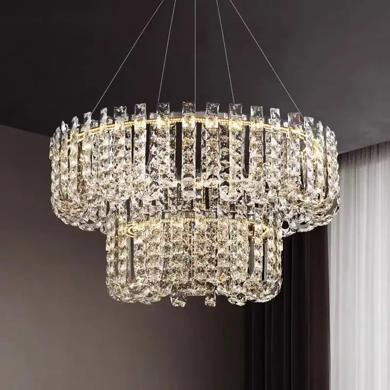 GobekUsa Crystal Pendant Ceiling Lamp LED Luxury Hanging Light, photo 4 of 13