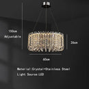 GobekUsa Crystal Pendant Ceiling Lamp LED Luxury Hanging Light