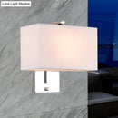 GobekUsa Modern Fabric LED Wall Sconce in Chrome - Stylish Lighting for Living Room