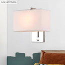 GobekUsa Modern Fabric LED Wall Sconce in Chrome - Stylish Lighting for Living Room