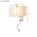 GobekUsa Modern Fabric LED Wall Sconce in Chrome - Stylish Lighting for Living Room