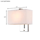 GobekUsa Modern Fabric LED Wall Sconce in Chrome - Stylish Lighting for Living Room