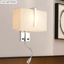 GobekUsa Modern Fabric LED Wall Sconce in Chrome - Stylish Lighting for Living Room