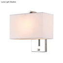 GobekUsa Modern Fabric LED Wall Sconce in Chrome - Stylish Lighting for Living Room