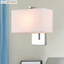 GobekUsa Modern Fabric LED Wall Sconce in Chrome - Stylish Lighting for Living Room