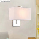 GobekUsa Modern Fabric LED Wall Sconce in Chrome - Stylish Lighting for Living Room