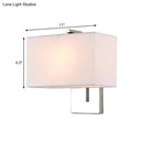 GobekUsa Modern Fabric LED Wall Sconce in Chrome - Stylish Lighting for Living Room