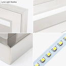 GobekUsa Modern Acrylic LED Vanity Sconce - Rectangular Wall Mounted Lamp (Chrome)
