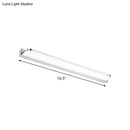 GobekUsa Sleek Stainless Steel Chrome LED Sconce - Rectangular Wall Vanity Light Fixture (16.5"/20.5"/24.5") with Rounded Corner, Warm/White Light