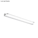 GobekUsa Sleek Stainless Steel Chrome LED Sconce - Rectangular Wall Vanity Light Fixture (16.5"/20.5"/24.5") with Rounded Corner, Warm/White Light