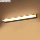 GobekUsa Sleek Stainless Steel Chrome LED Sconce - Rectangular Wall Vanity Light Fixture (16.5"/20.5"/24.5") with Rounded Corner, Warm/White Light
