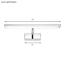 GobekUsa Simple Style Aluminum LED Sconce Wall Light in Chrome, customized Width (19"/23") - Warm/White Light