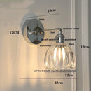 GobekUsa Clear Glass Iron Wall Lamp - Dual Light Up Down Rotate for Home Décor